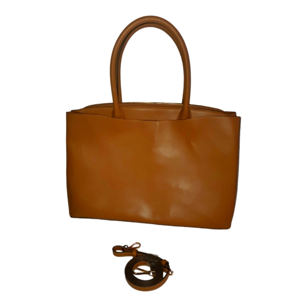 A New Day Tan Dome Tote bag with shoulder strap